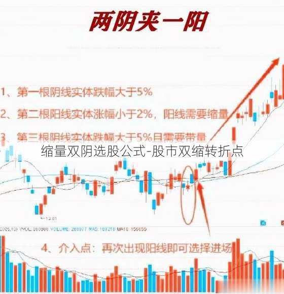 缩量双阴选股公式-股市双缩转折点