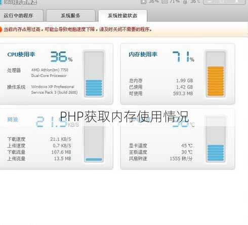 PHP获取内存使用情况