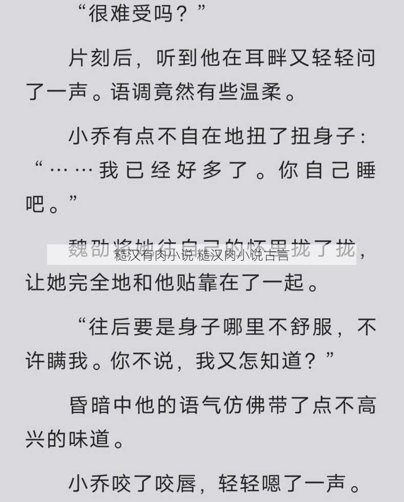 糙汉有肉小说 糙汉肉小说古言