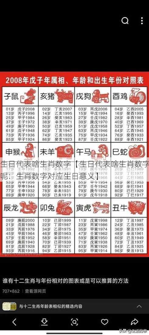 生日代表啥生肖数字【生日代表啥生肖数字呢：生肖数字对应生日意义】