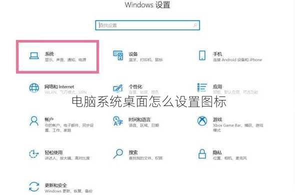 电脑系统桌面怎么设置图标