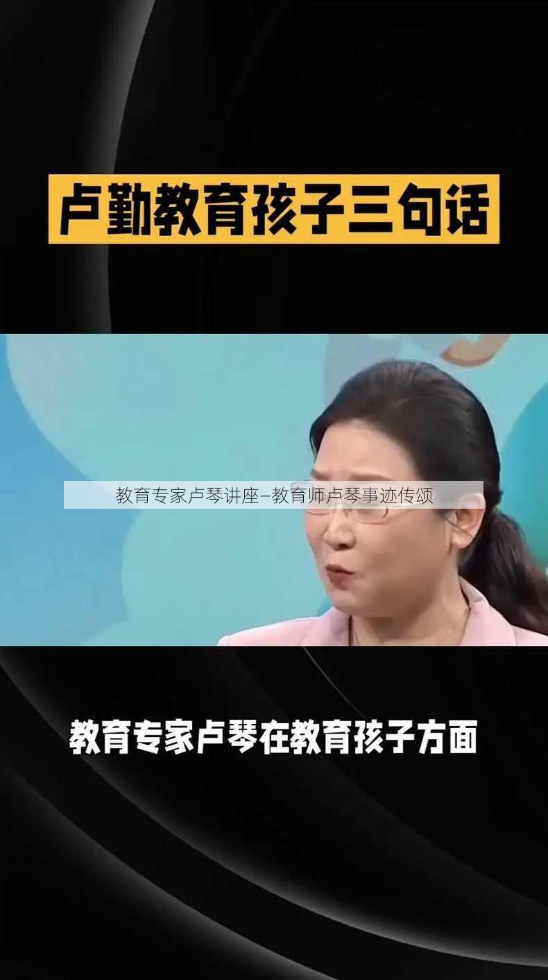 教育专家卢琴讲座—教育师卢琴事迹传颂