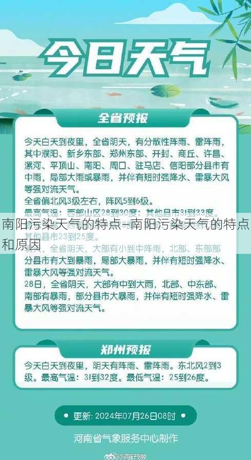 南阳污染天气的特点—南阳污染天气的特点和原因