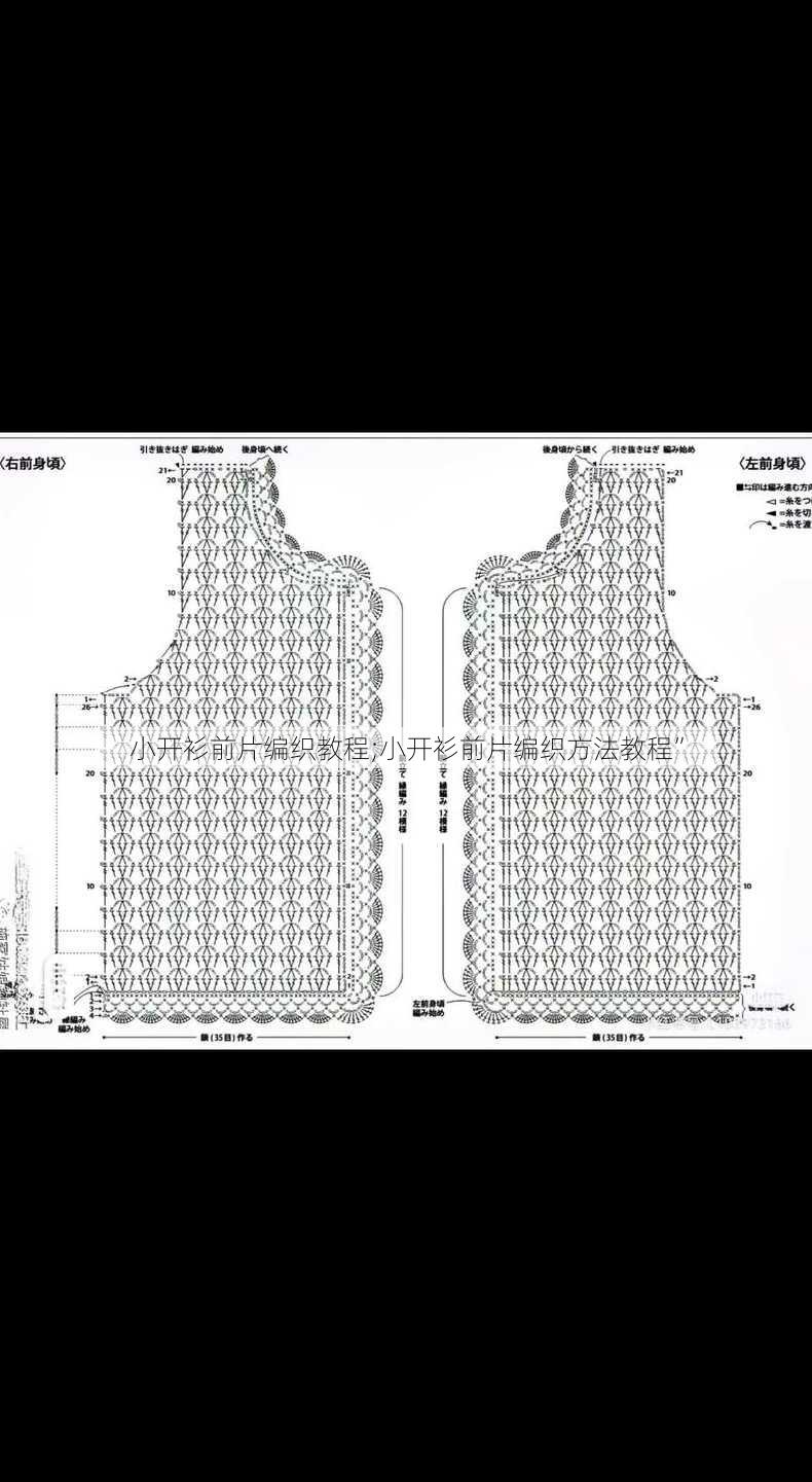 小开衫前片编织教程;小开衫前片编织方法教程”