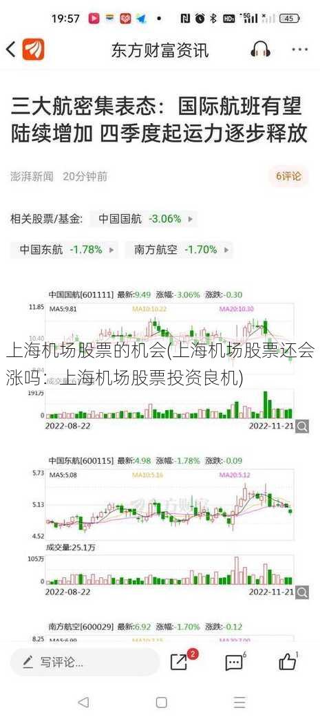 上海机场股票的机会(上海机场股票还会涨吗：上海机场股票投资良机)