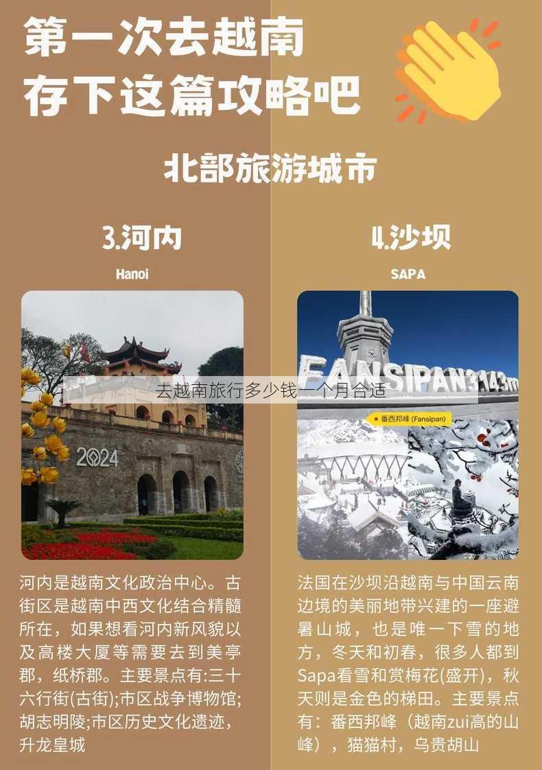 去越南旅行多少钱一个月合适