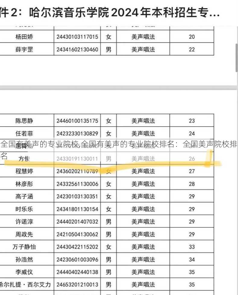 全国有美声的专业院校,全国有美声的专业院校排名：全国美声院校排名