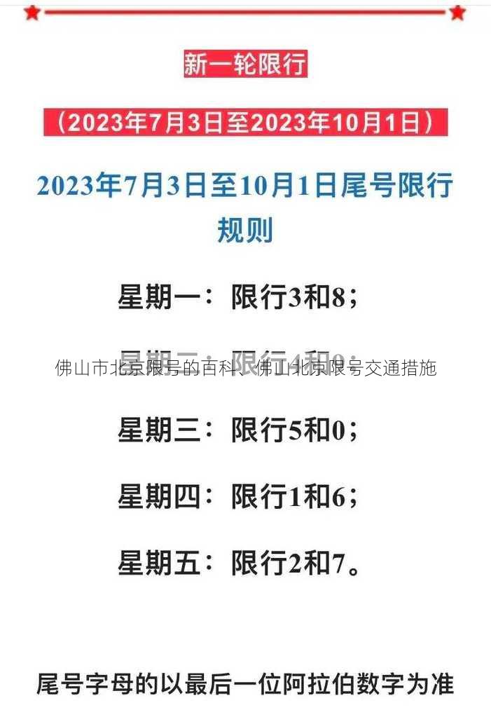 佛山市北京限号的百科、佛山北京限号交通措施