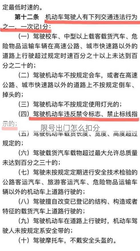 限号出门怎么扣分