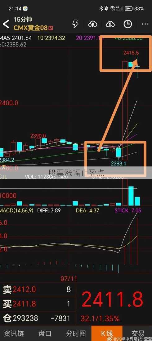 股票涨幅止盈点