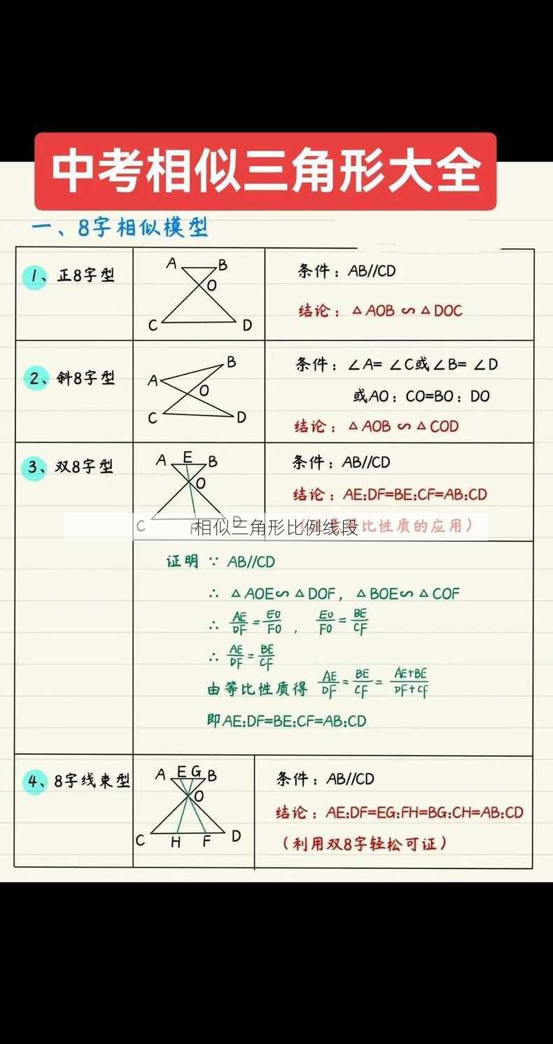 相似三角形比例线段