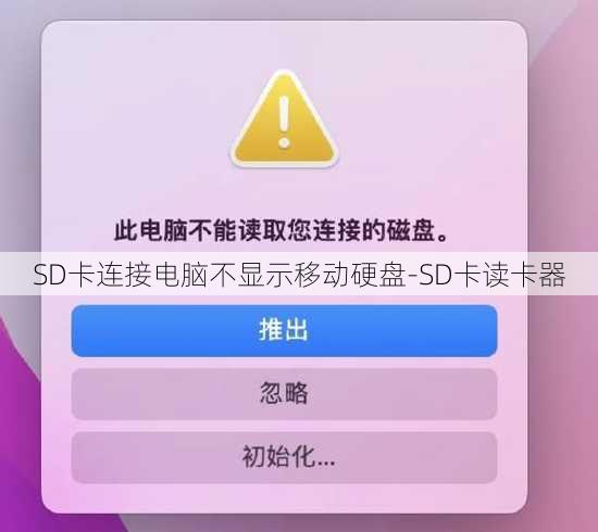 SD卡连接电脑不显示移动硬盘-SD卡读卡器