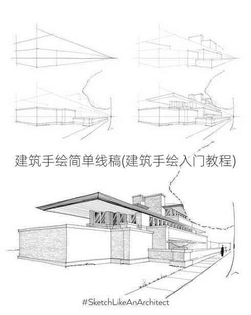 建筑手绘简单线稿(建筑手绘入门教程)